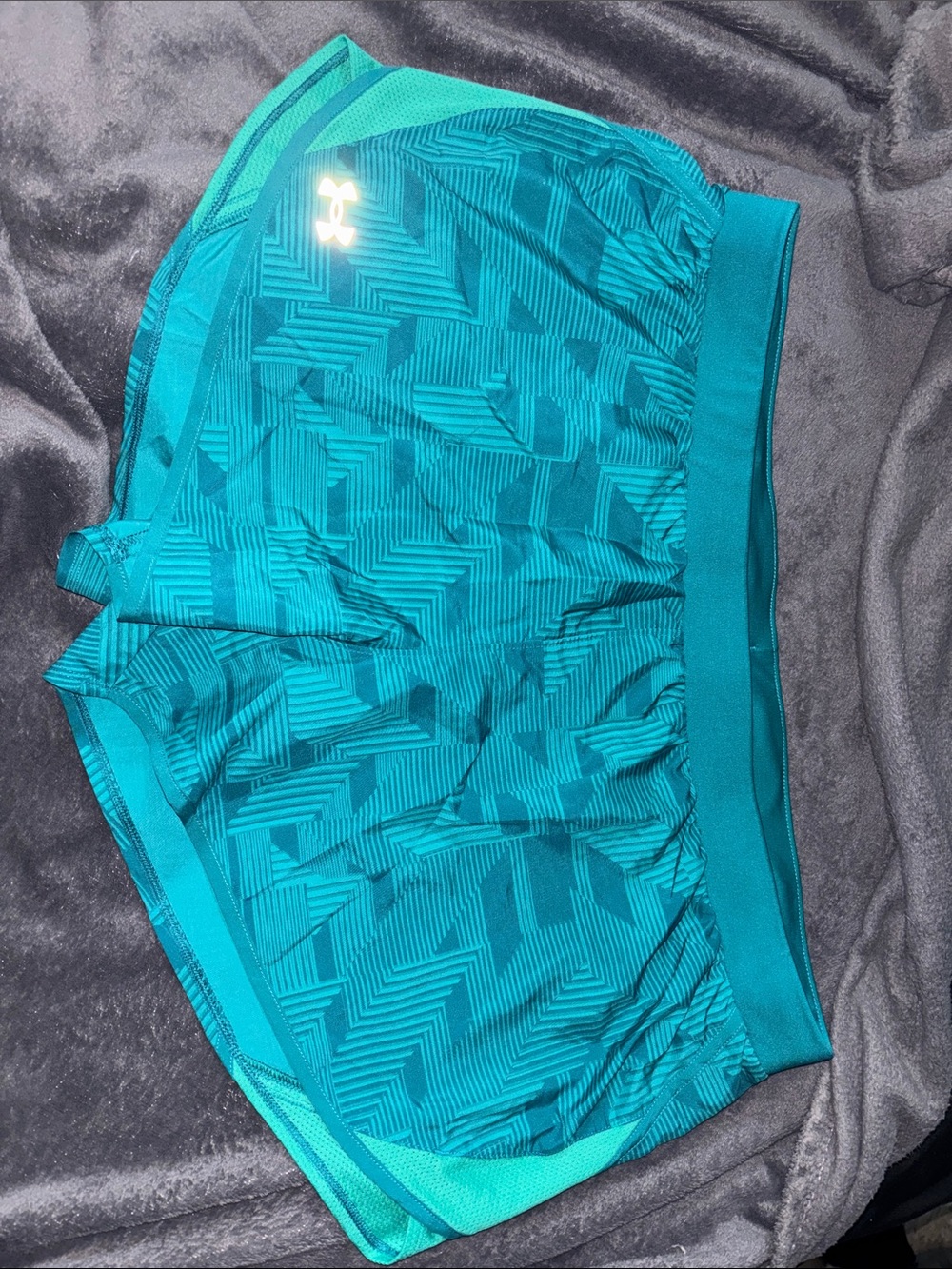 Under Armour Teal Geometric Running Shorts